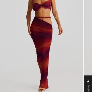 NWT Melani label Zenaya Skirt in Sunset Ombré